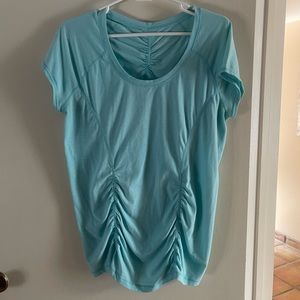 GUC Zella Light Blue Shirred T-shirt in XL
